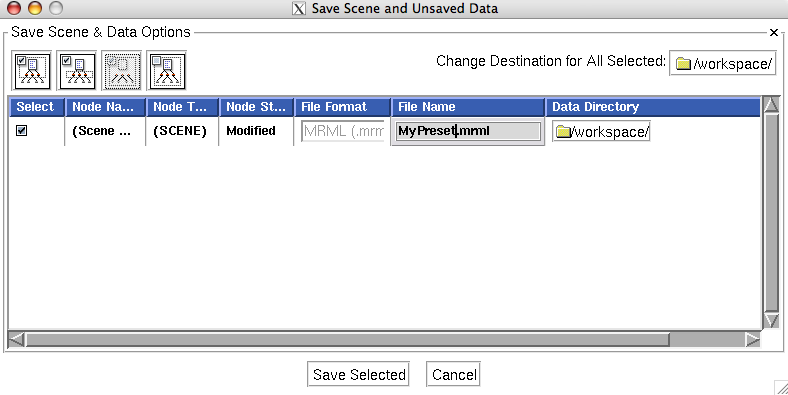 Rename Parameter Sets to distinguish them from regular scene files